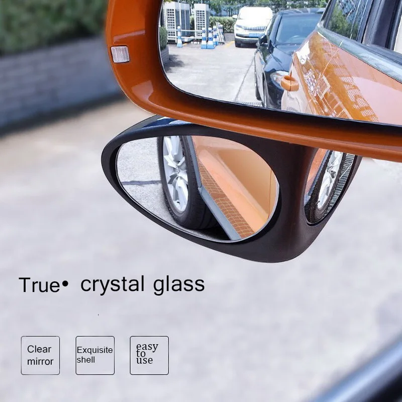 

2 Side Car Blind Spot Mirror Wide Angle 360 Mirror Adjustable Rotation Car Rearview Mirror Safety Mirror