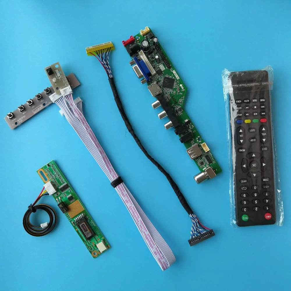 Для B121EW03 V7 контроллер HDMI VGA AV ТВ драйвер платы 20pin 1 лампы 12," USB модуль цифровой сигнал 1280X800