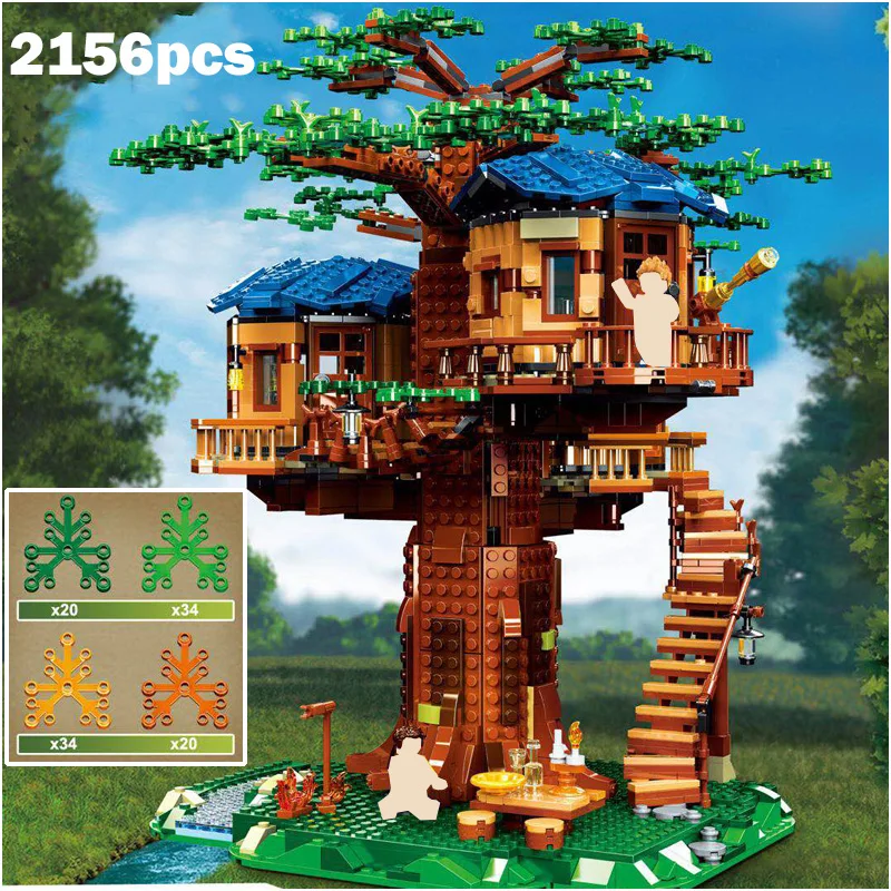 

2019 New Tree House The Ideas My World Compatible 21318 Model Building Blocks Bricks Educational Toys For Children