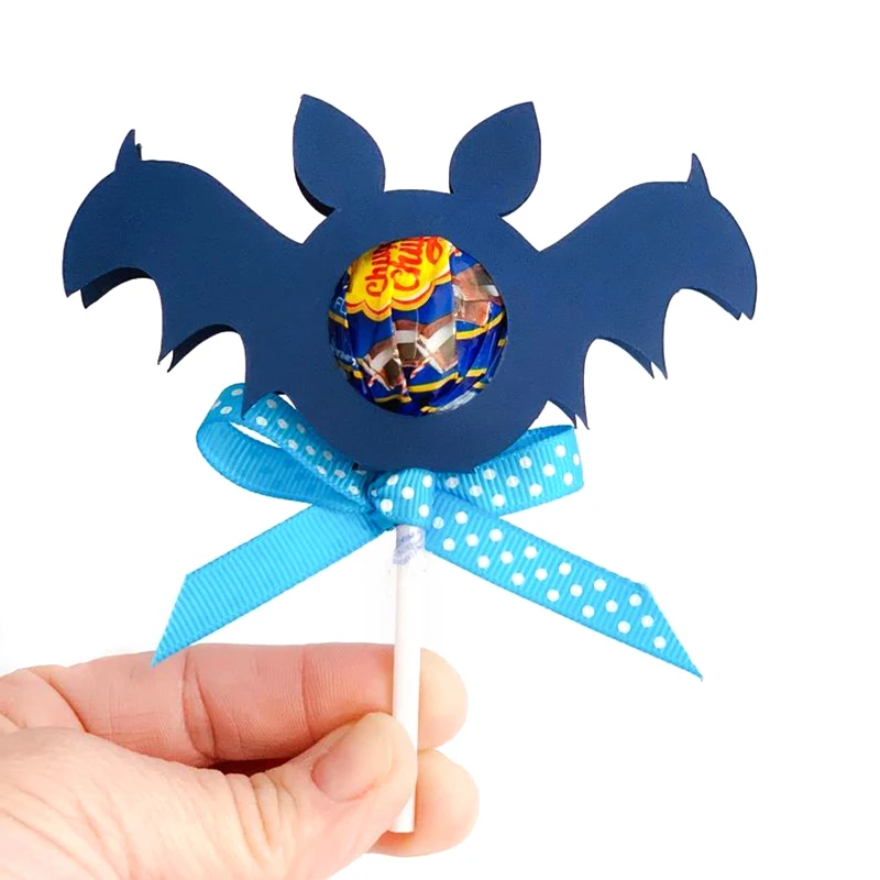 Tp Craft Metal Cutting Dies Cut Die Mold Halloween Bat-Lolli-Holder Scrapbook Paper Craft Knife Mold Blade Punch Stencil Muore