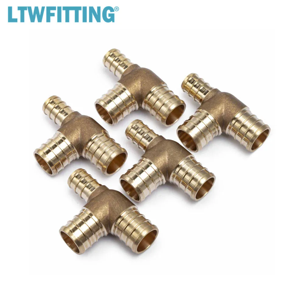 LTWFITTING Lead Free Brass PEX Crimp Fitting 1/2-Inch x 3/4-Inch Tee | Обустройство дома