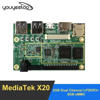 

youyeetoo MediaTek X20 Development board -Deca-core 64-bit and conforms to the 96 board - AOSP Running Android Marshmallow 6.0