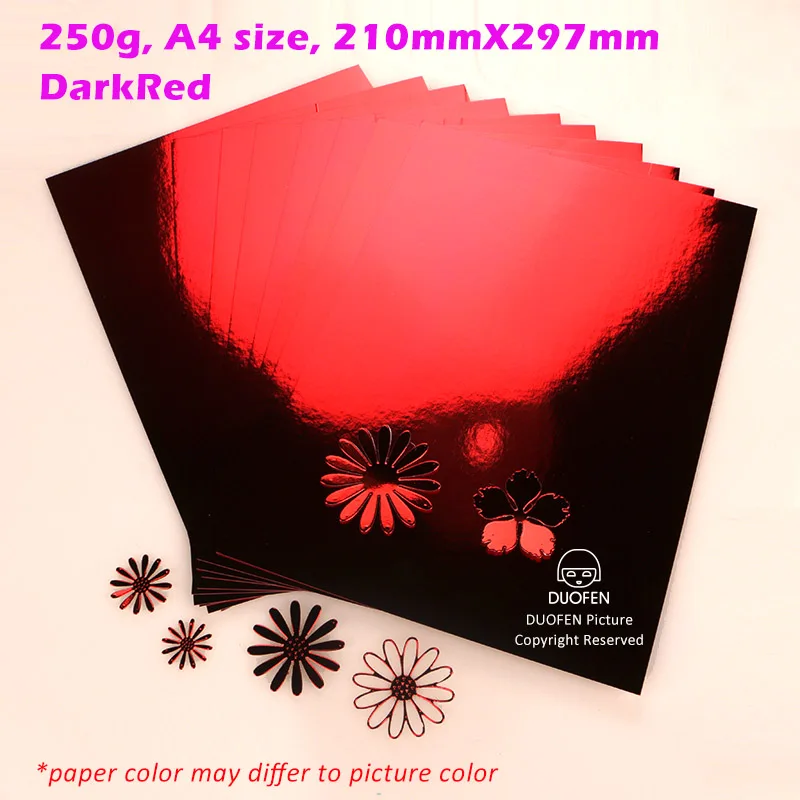 Scrapbook paper DUOFEN decoration craft paper shining color golden gilded mirror A4 250g for DIY papercraft projects scrapbook paper craft paper scrapbooking material scrapbooking materials handmade craft paper diy craft materials scrapbooking paper
