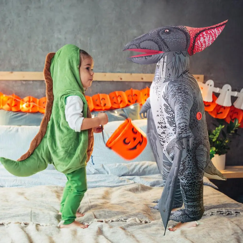 

Adult Kids Cosplay Costume Adult Party Jumpsuit Pterosaur Inflatable Clothes Halloween DIY Decorations Accessories