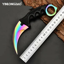 Стальные коготь ножи охотничий нож CS GO Тактический коготь Шейный нож Походный походный открытый самооборонный охотничий нож для выживания Инструменты DIY нож