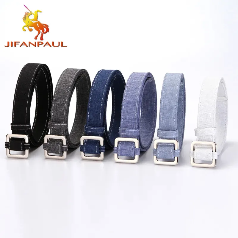 

Новый классический универсальный ретро-ремень из ткани с японской пряжкой простой круглый ремень для джинсов Женская мода 2021
