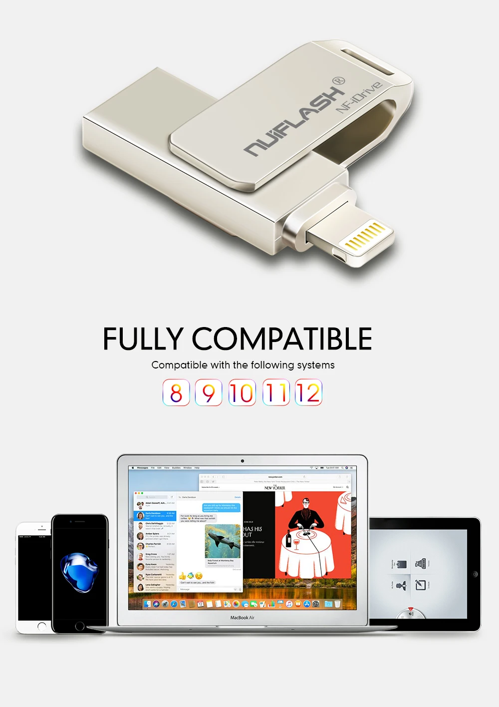 OTG USB флеш-накопитель Usb 3,0 флеш-накопитель для iPhone/iPAD/Android смартфонов/планшетов/ПК 8 ГБ 16 ГБ 32 ГБ 64 Гб 128 ГБ флешка