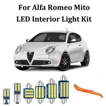 

10Pcs 100% White Error Free Canbus LED interior Map Dome Trunk Glove box Door Light Kit For Alfa Romeo Mito 955
