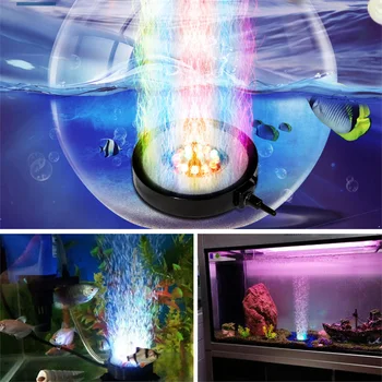 

Underwater RGB Fish Tank Air Curtain Bubble Light Multi Color Changing LED Submersible Aquarium Decorate Light EU/US/UK Plug