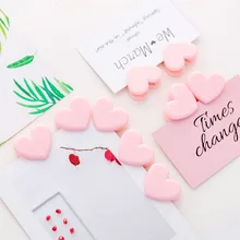 

50Pcs Cute Pink Love Heart Clip Mini Plastic Memo Clips Bookmark DIY Paper Photo Decoration