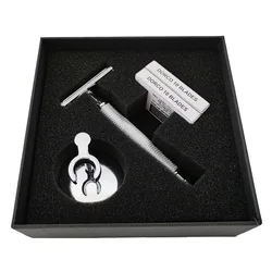 Butterfly Razor Knife Set Manual Razor Shavers Double Edge Shaving Razor Beard Tool Set Zinc Alloy Copper Beard Clippers