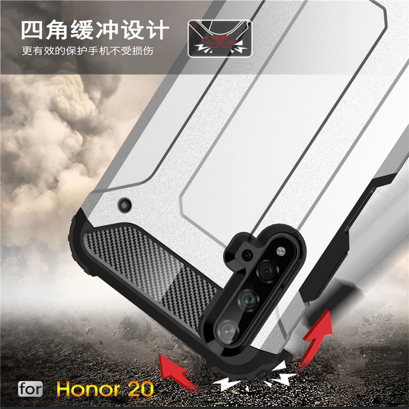 Phone Case For Huawei Nova 5T Case TPU PC Shockproof Hybrid Armor Full Cover For Huawei 3