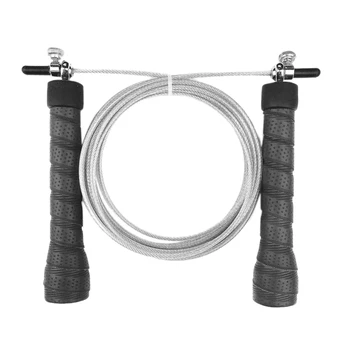 

Hot AD-Hand Rubber Jump Rope Universal Bbearing Steel Wire Weighted Jump Rope Adjustable 3Meter Speed Rope