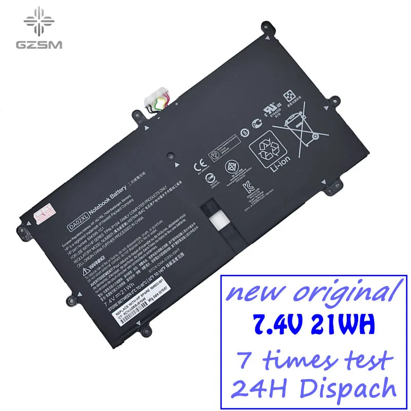 GZSM 7,4 V 21Wh Аккумулятор для ноутбука DA02XL для Hp TPN-P104 Tablet Аккумулятор для ноутбука 664399-1C1 HSTNN-IB4C 694502-001 зарядное устройство для ноутбука