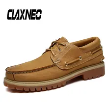CLAXNEO/мужские водонепроницаемые мокасины; повседневная обувь из натуральной кожи; мужские осенние ботинки; Мужская обувь; большие размеры