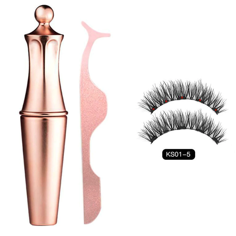 Charming Party Magnetic Make Up Kit Women False Eyelashes Extension Gift Cosmetic Fluffy Eyeliner Reusable Curly