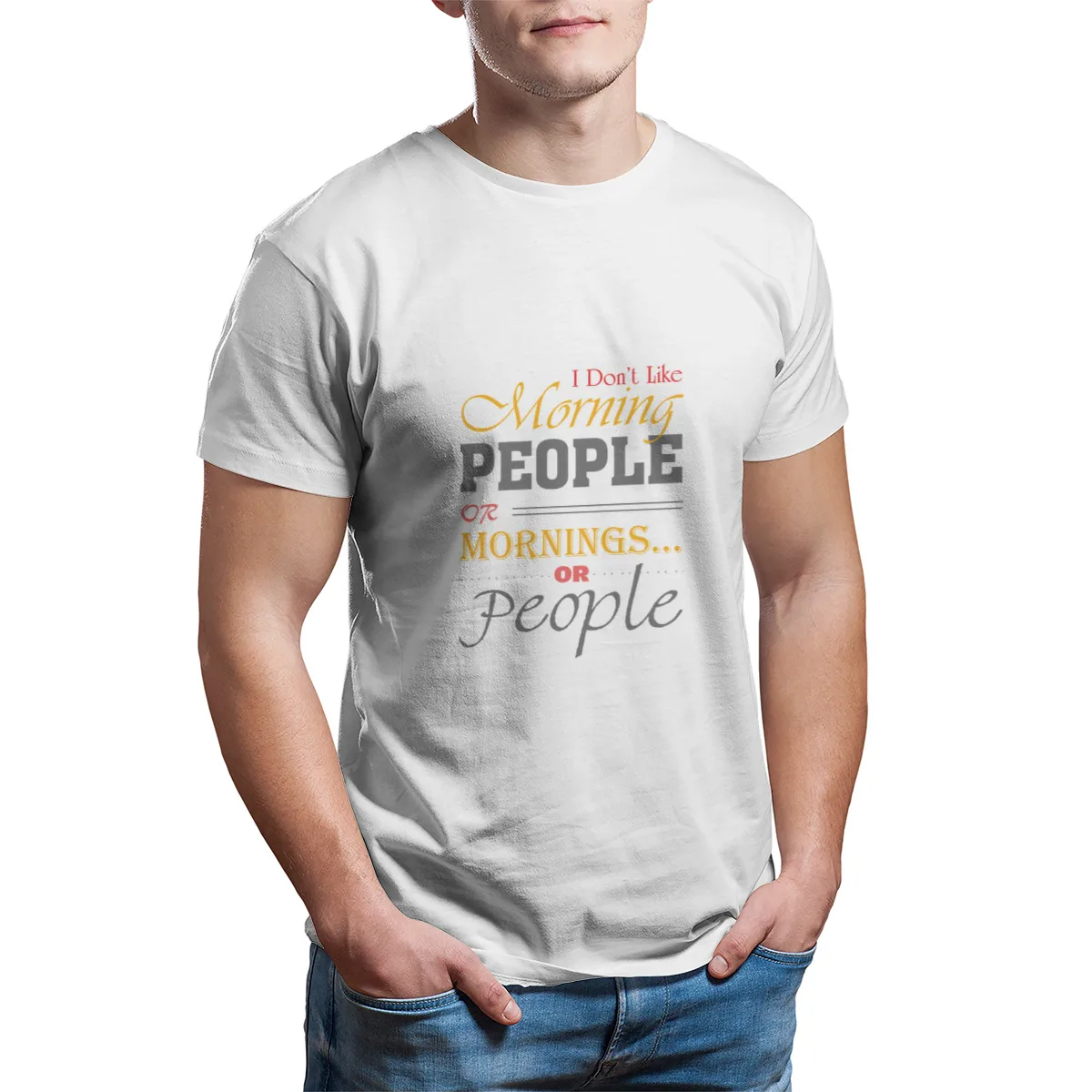 Я не как утром или People с рисунком из мультфильма на заказ в винтажном стиле