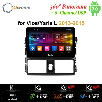 

Ownice Android 9.0 Octa Core 360 Panorama Car Radio player GPS DVR OBD DVD DSP 4G SPDIF For Toyota VIOS/YARiS L 2013 2014 2015