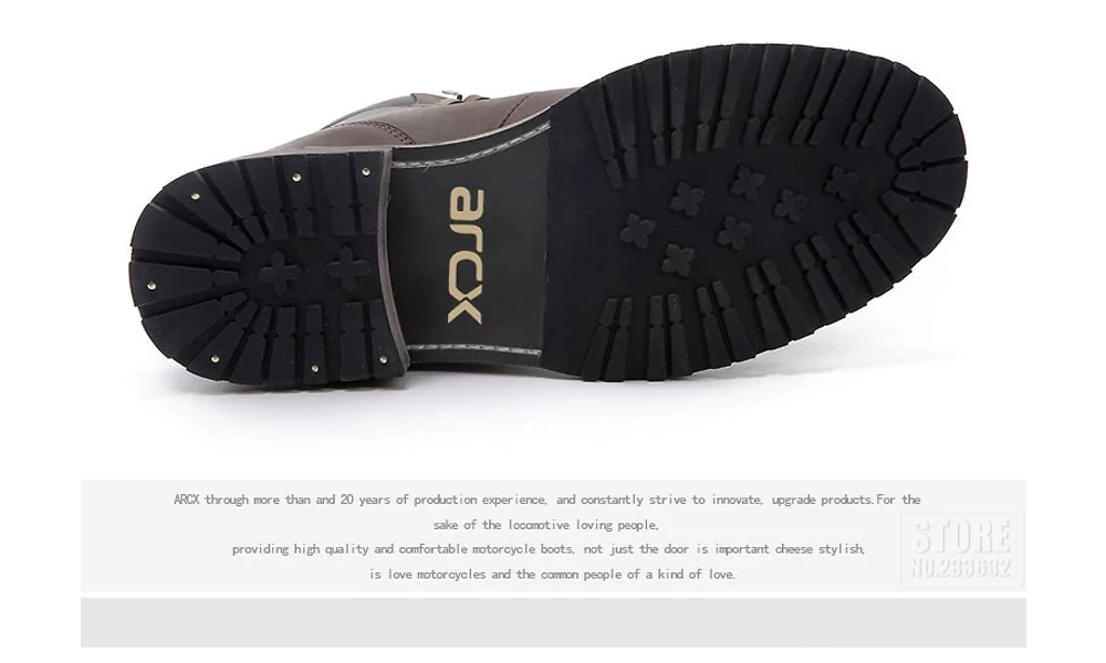 ARCX/кожаные ботинки в байкерском стиле; винтажные байкерские ботинки; мужские водонепроницаемые ботинки для мотокросса; мотоциклетная обувь для путешествий на четыре сезона