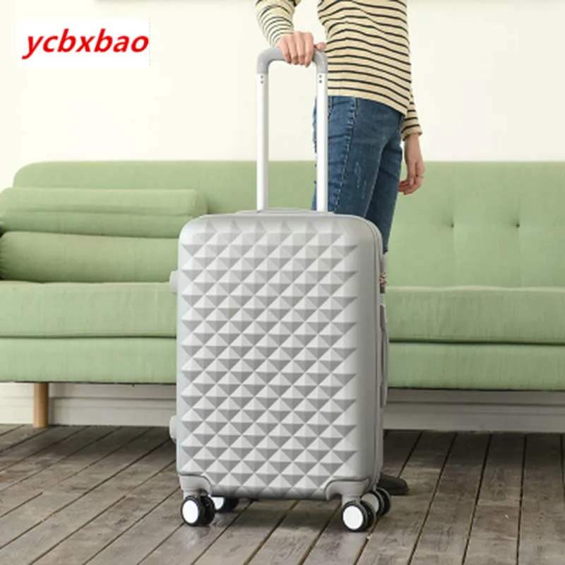 Rolling Luggage 20/24/28 дюймов сумки на колёсиках Чемодан клетчатые модные куртки с капюшоном милые FemaleRolling Чемодан Spinner Марка чемодан на колесах для переноски на дорожные сумки - Цвет: Rolling Luggage