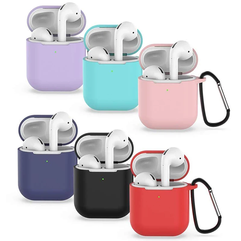 Custodia In Silicone Per Apple Airpods 2 Morbida Antiurto Cover Per Apple Airpods 2 Ispessimento Auricolare Custodie Aria Baccelli 2 Protector Caso