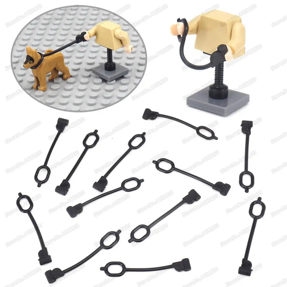 

Equipment Animal Leash Building Block Replacement Parts For Model Moc City Figures Pet Mini Dog Scenes Child Christmas Gift Toys