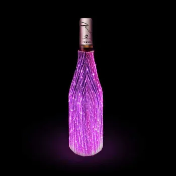 

USB Rechargeable Glowing wine bottle cover Luminous champagne LED cover Cool Color change Restaurant Red wine bottle LED Cloth