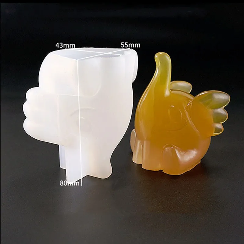 3D мультфильм слон Силиконовая форма DIY помадка шоколадная форма, эпоксидная смола украшение орнамент форма брелок, различные Висячие acc