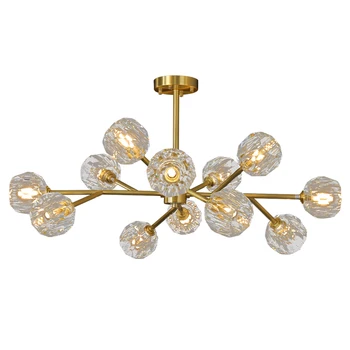 

Lights luxury postmodern crystal chandelier molecular light simple bedroom lamp light luxury living room crystal lamp