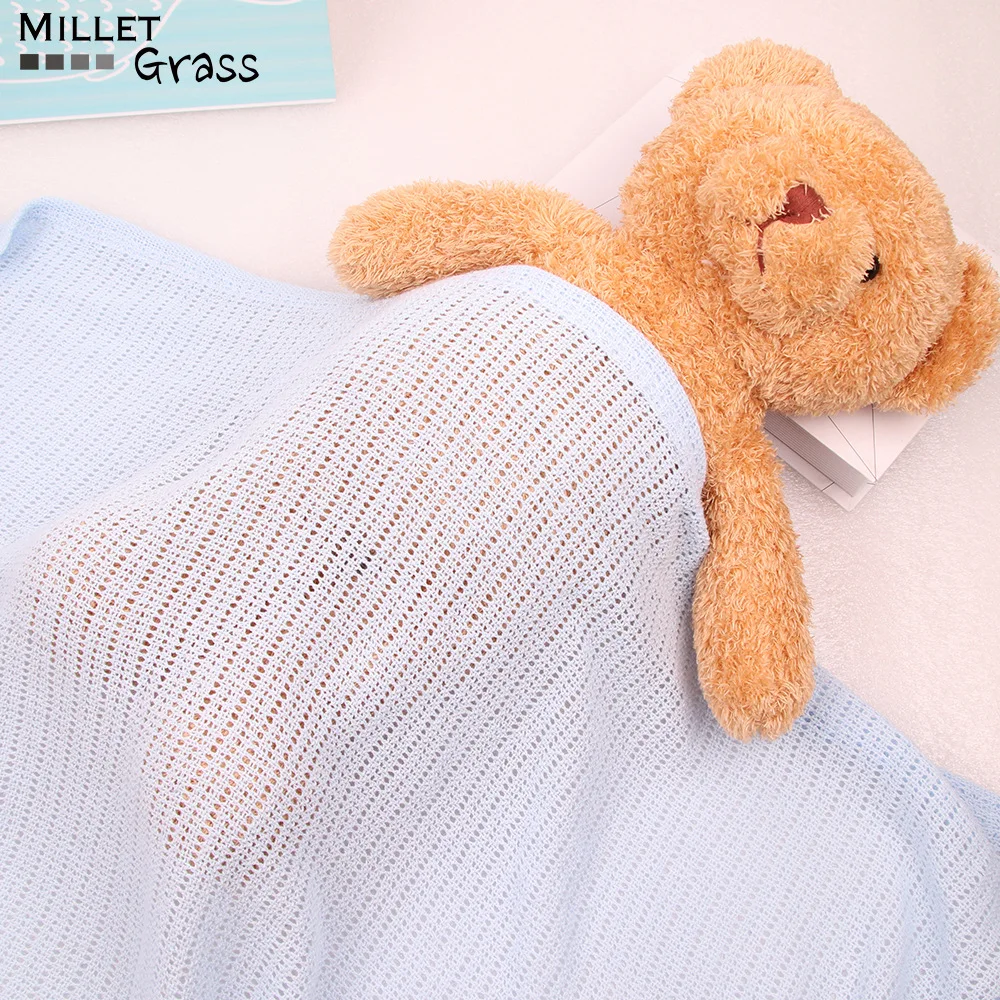 Cotton Hole Blanket For Infants And Children Summer Cool Cover Blanket Breathable Soft For Pushchair