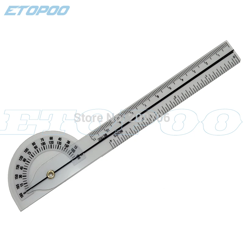 1set fingder goniometer + 17CM Medical Goniometer plastic protractor 180 degree angle ruler finger ruler medial