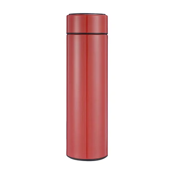 

500ml Temperature Display Portable Travel Hiking Home With Filter Leak Proof Intelligent Insulated Water Bottle Stainless Steel