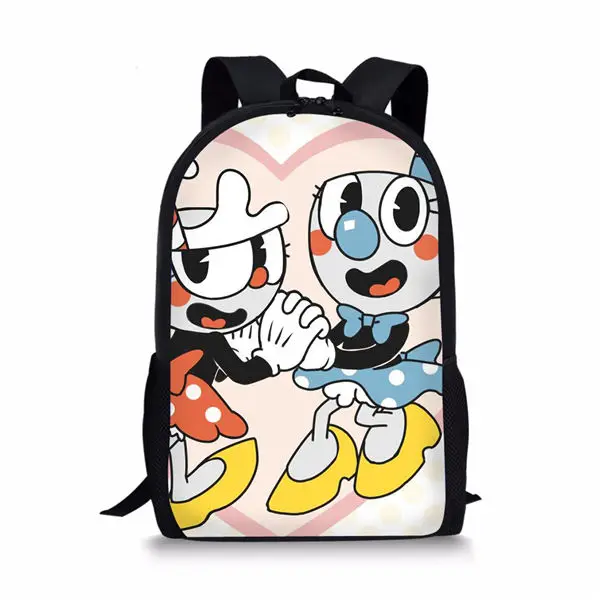 CDWX4357C HaoYun, школьная сумка для мальчиков, Cuphead, Mugman, 3D принт, черный рюкзак, детский рюкзак, для школьников, на заказ, изображение, рюкзак, Mochila - Цвет: CDWX4357C
