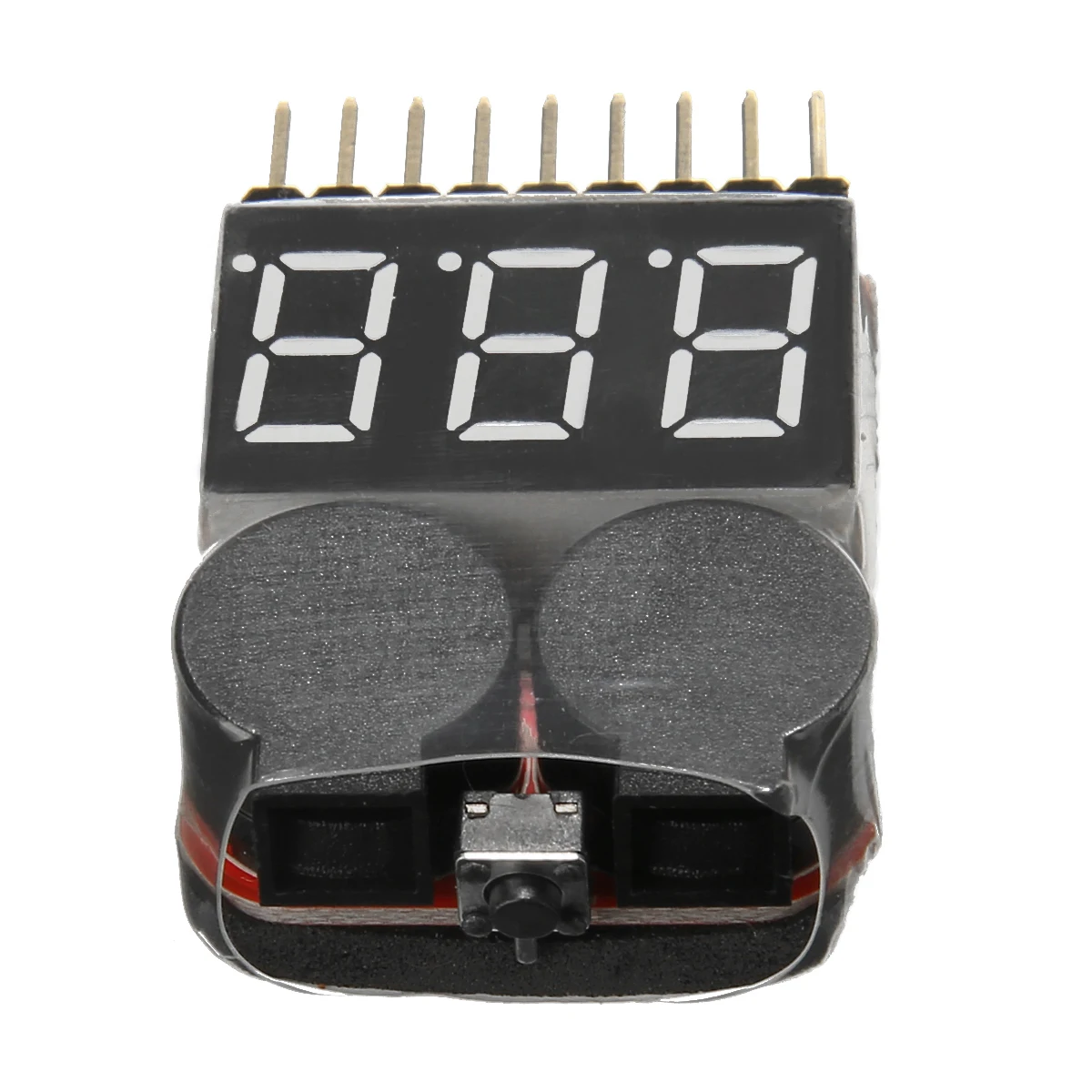 1pcs LiPo Battery Checker RC Airplane Low Voltage Alarm 1-8S Buzzer Monitor Tester For RC Car Boat LED 3.7-30V Dual Speaker