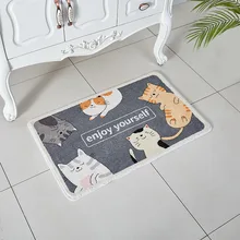 Felpudo de entrada del baño para interiores, tapete absorbente, antideslizante, suave, con dibujos decorativos para el hogar