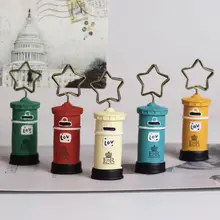 1 шт., винтажный английский почтовый ящик, фото, зажим для бумаги, держатель для заметок, стол, имя, карта, свадебные сувениры, место, карта, памятка, зажим, украшение для дома, подарок