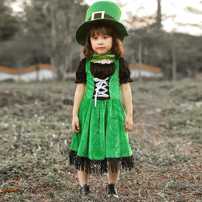 Irish Goblin Dwarf Cos Green Dress Hat 