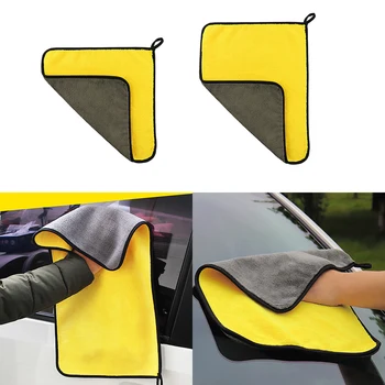 

30x30/40CM Car Wash Microfiber Towel Car Cleaning Drying Cloth Hemming Car Care Cloth Detailing Car Wash Towel For Toyota