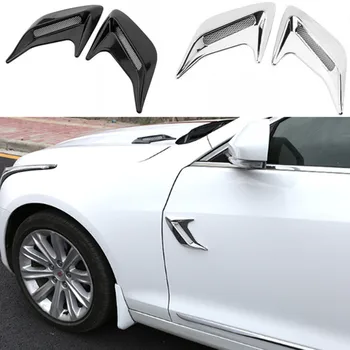 

2pcs Car Side Vent Simulation Shark Gills Sticker Decorative For Buick LaCrosse verano GS Regal Excelle for Acura MDX RDX TSX