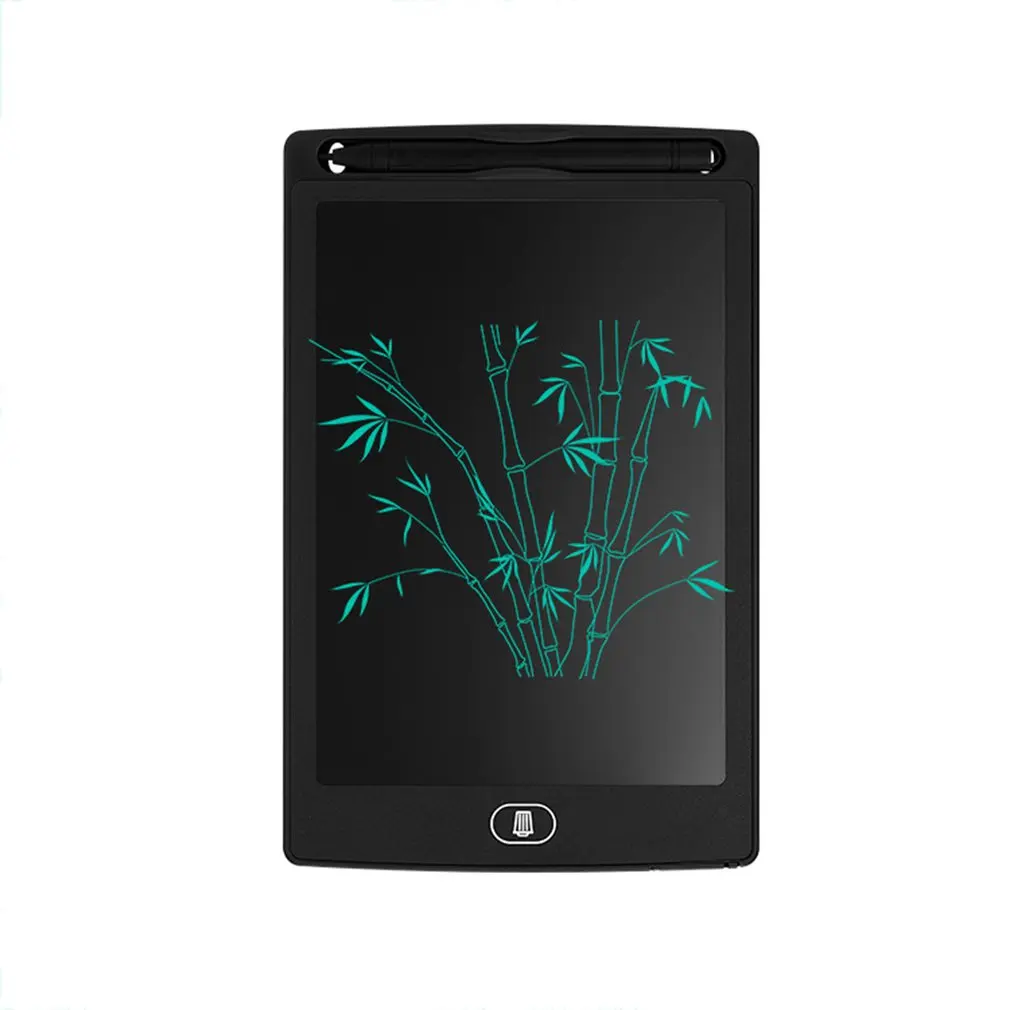 12 inchesblack 1" ЖК-планшет монохромная ручка для детей ультра-тонкая портативная Водонепроницаемая антипрозрачная Магнитная пластиковая доска для рисования - Цвет: 12 inchesblack