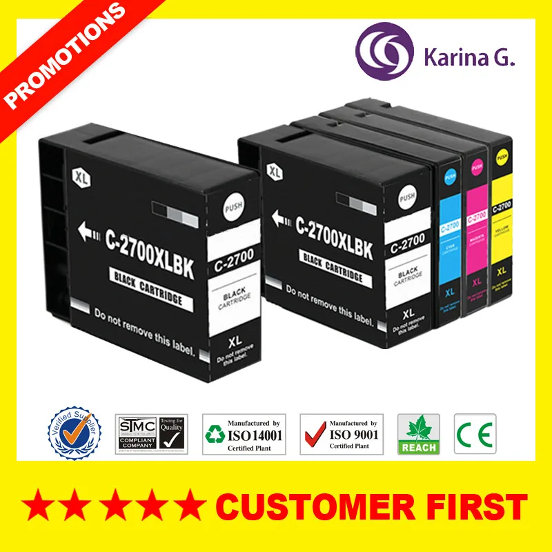 Совместим с чернильным картриджем Canon PGI 2700 PGI2700 для MAXIFY iB4070 MB5070 MB5370 и т.
