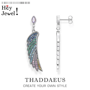 Earrings Bright Hummingbird Wing New Rainbow Bohemia Gift For Women High Quality 925 Sterling Silver Multi-coloured Fine Jewelry