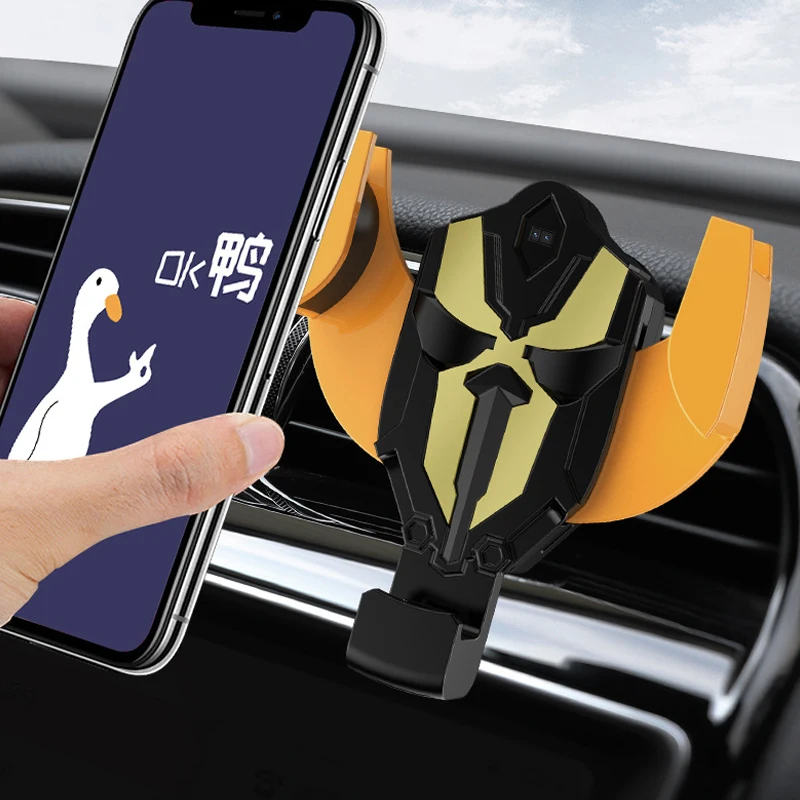 Автомобильный держатель для телефона Bumblebee для huawei Iphone, подходит для мобильных телефонов BMW Audi Toyota, автомобильное автоматическое зажимное беспроводное автомобильное зарядное устройство, держатель для телефона