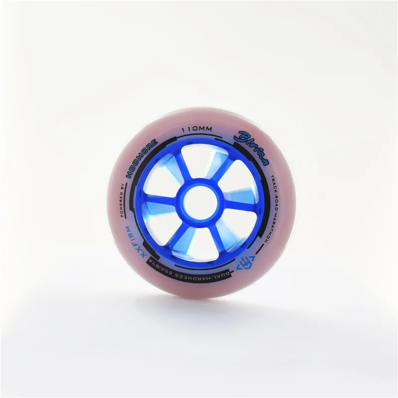 

6pcs Dualcore 65A 87A Elastic Inline Speed Skating Wheel XXFirm Blue Red Magic 3-wheel Road Track Race 100mm 110mm Patines Rodas