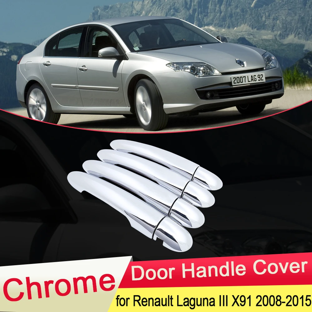 Для Renault Laguna III X91 2008 2009 2010 2011 2012 2013 2014 2015 MK3 хромированная дверная ручка Накладка