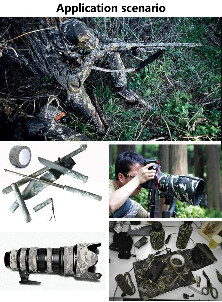Multi-functional Camo Tape for Hunting, Paintball, and Airsoft - Waterproof, Self-adhesive, Non-Slip Description Image.This Product Can Be Found With The Tag Names Adhesive tape rifle, Airsoft camouflage tape, Camouflage tape camo rifle, Camouflage tape hunt, Paintball camo tape