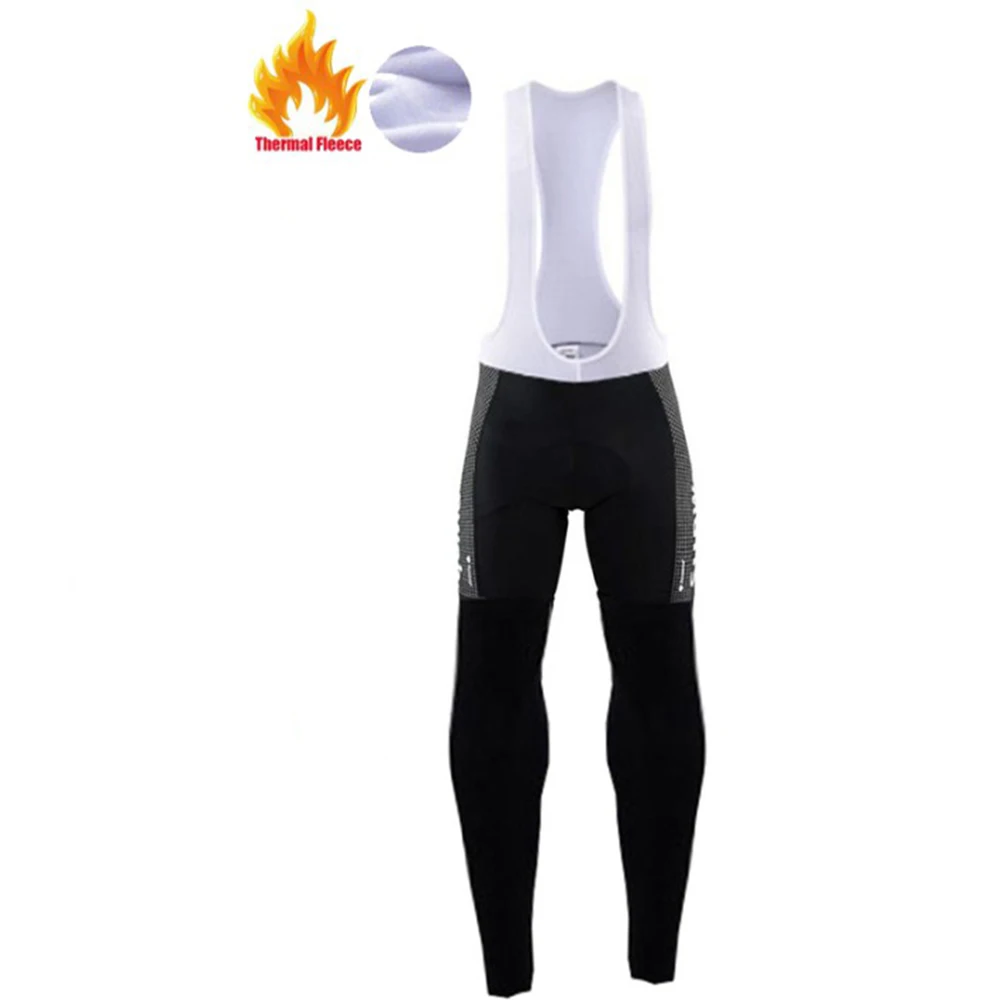 Team SUNWEB ciclismo invierno hombre cycling pants men Bicycle Bike Tights Breathable 12D gel pad MTB Bike bib long pants - Цвет: fleece pants 1