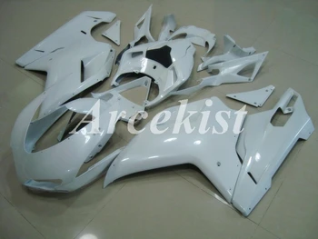 

New ABS Injection Mold Whole Fairings Kit Fit For DUCATI 848 1098 s 1198 s 07 08 09 10 11 2007-2011 bodywork set white glossy