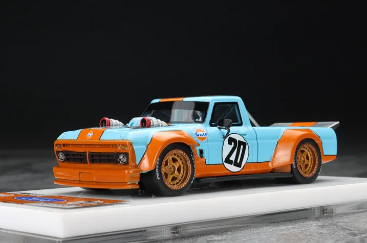 Грузовик HPI 1:64 Ford пикап hoолиган залив залива синий узор резиновая модель