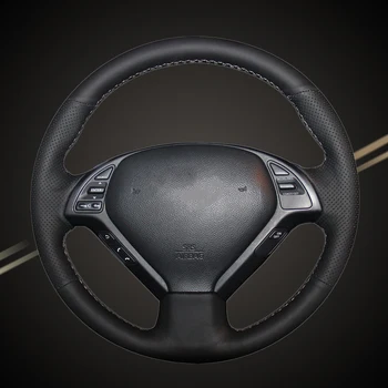 

Car Braid On The Steering Wheel Cover for Infiniti G G25 G35 G37 EX EX35 EX37 Q Q40 Q60 QX50 (US) 2014-2018 DIY Auto Car-styling